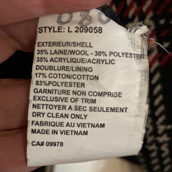 Vintage Glamour by Louie Louie plaid pea coat - Picture 8 of 11